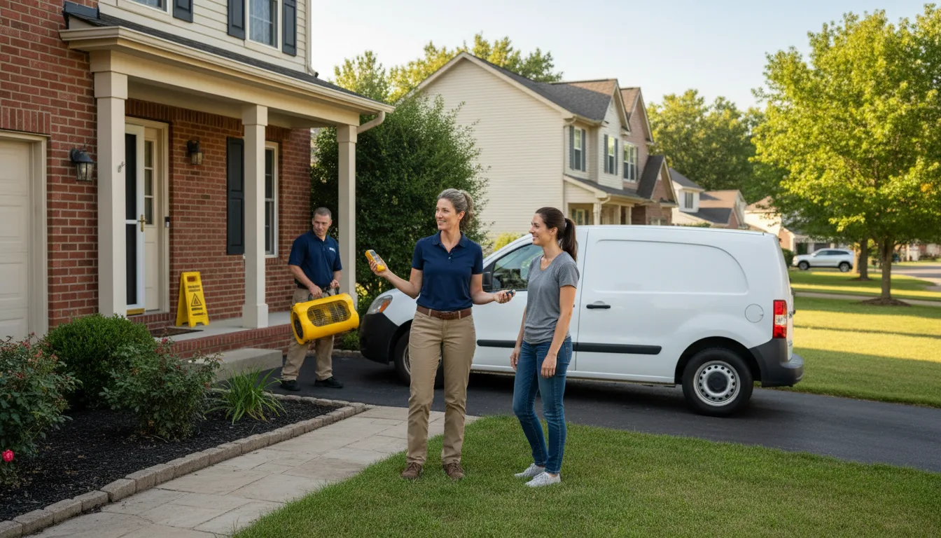 Residential water damage restoration in Rossiter, PA